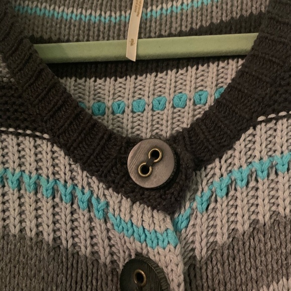 Free People Long Sleeve Striped Cardigan Sweater - Picture 2 of 4
